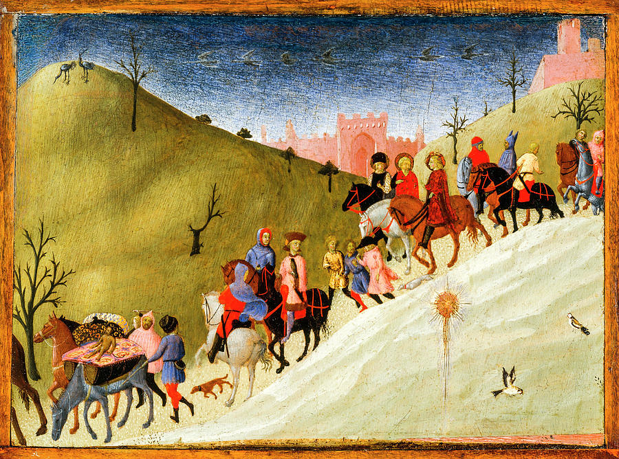            The Journey of the Magi painted by Sassetta                         Painting by Sassetta