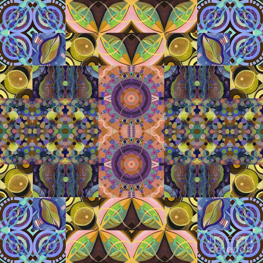 The Joy of Design Mandala Series Puzzle 7 Arrangement 9 Variation Painting by Helena Tiainen