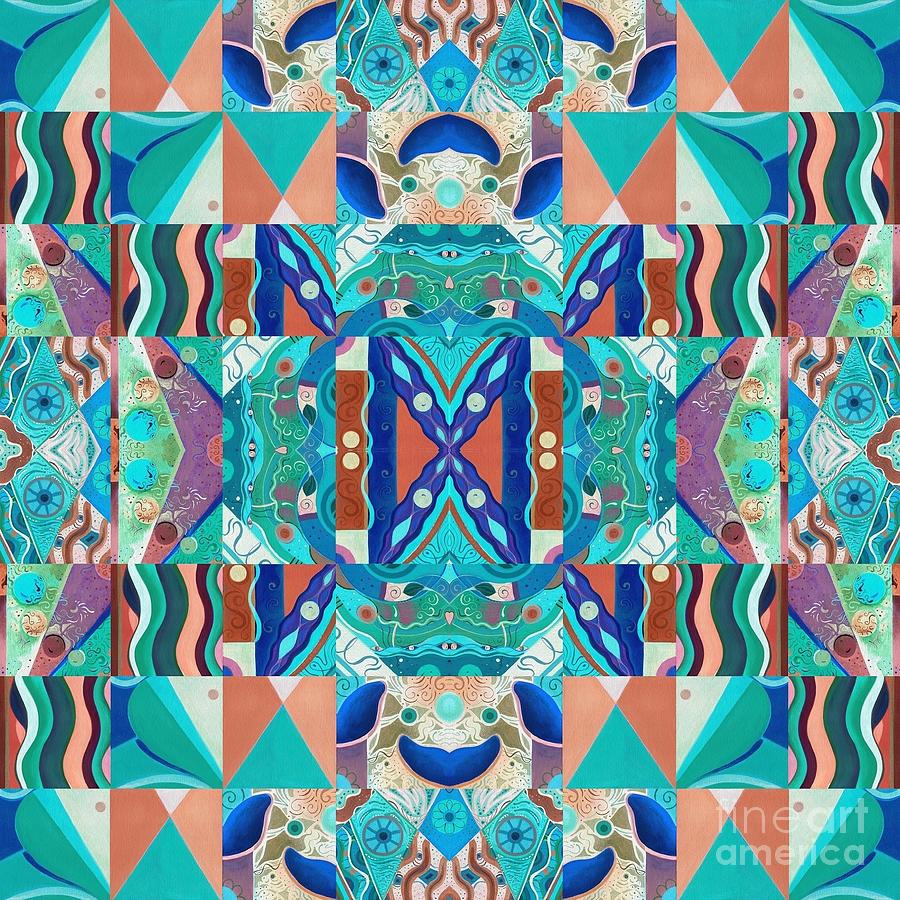 The Joy of Design Mandala Series Puzzle 8 Arrangement 7 Inverted Painting by Helena Tiainen