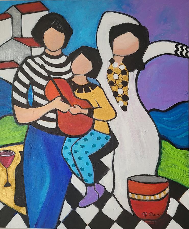 The Joy of Music Painting by Rosie Sherman