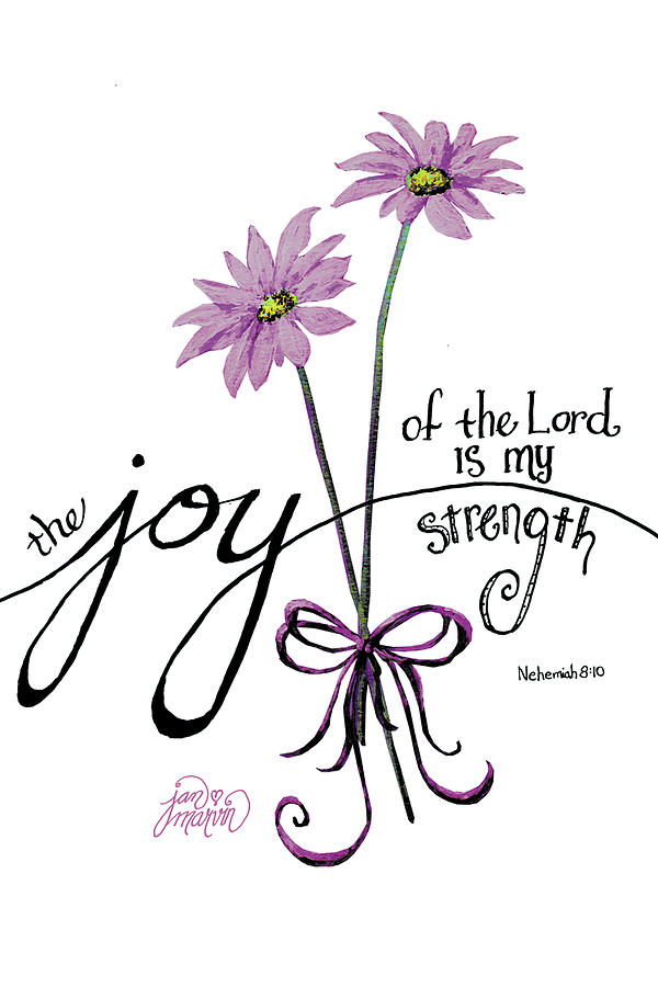 The Joy of the Lord pink Painting by Jan Marvin