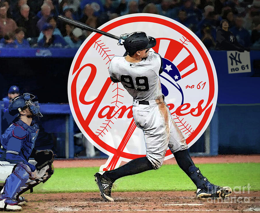 The Judge, Aaron Judge, Home Run no 61, New York, Yankees Mixed Media by Thomas Pollart