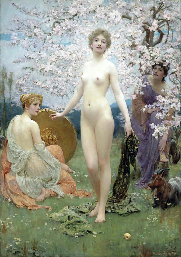 The Judgment Of Paris - 1891 Painting by Solomon Joseph Solomon