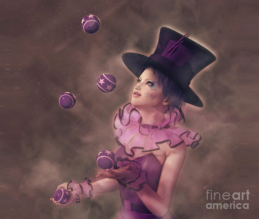 Hat Digital Art - The Juggler by Two Hivelys