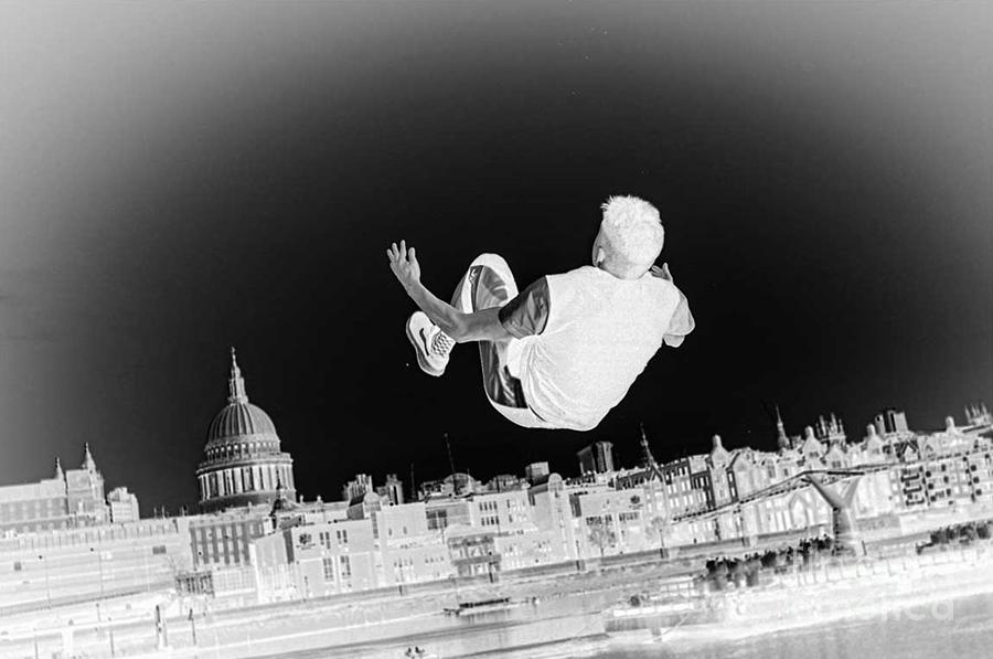 The Jump at the Thames river London. Photograph by Cyril Jayant