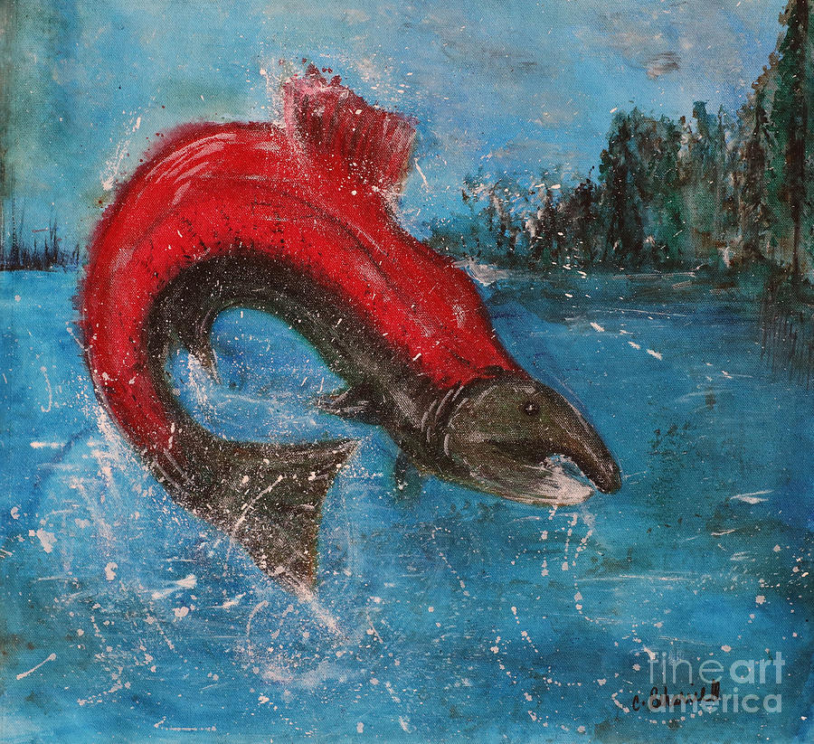 Wildlife Painting - The Jumper by Cathy Beharriell