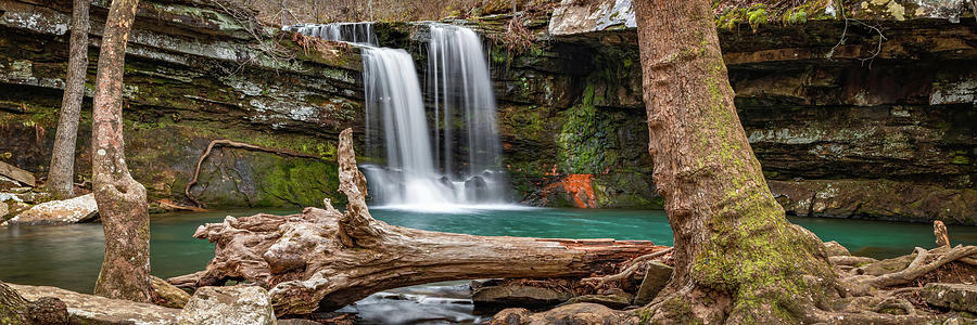 The Junior Falls Of Devils Canyon Nature Trail - Arkansas Landscape Panorama Photograph by Gregory Ballos