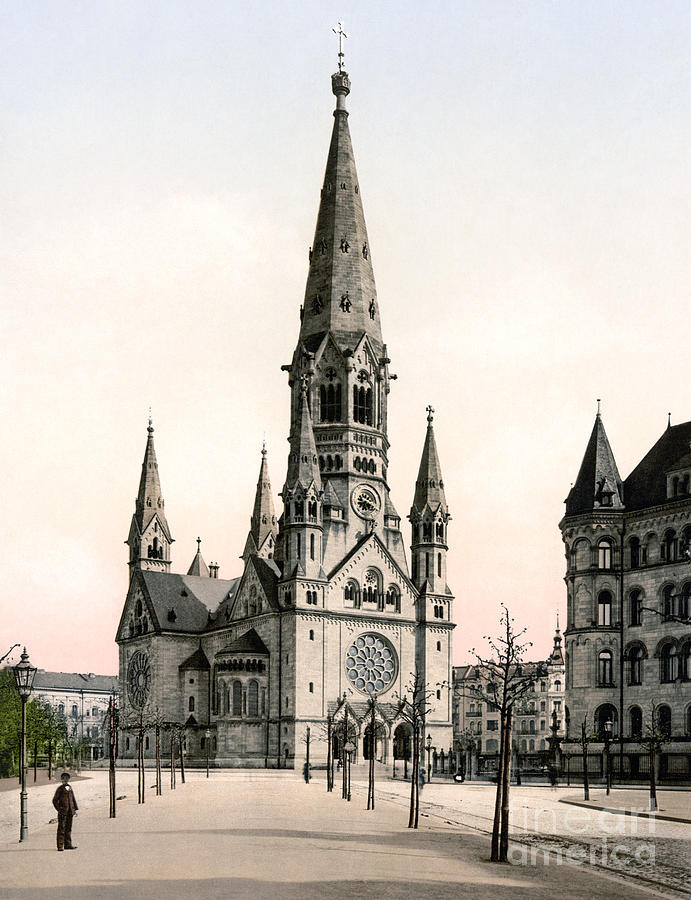 The Kaiser Wilhelm Memorial Church in Berlin, Germany Photograph by Granger
