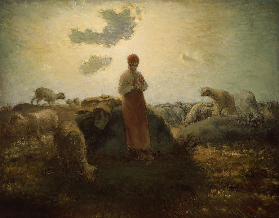 The Keeper of the Herd Painting by Jean-Francois Millet