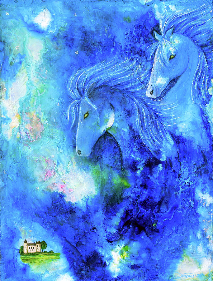The Kelpies Painting by Sunshyne Joyful