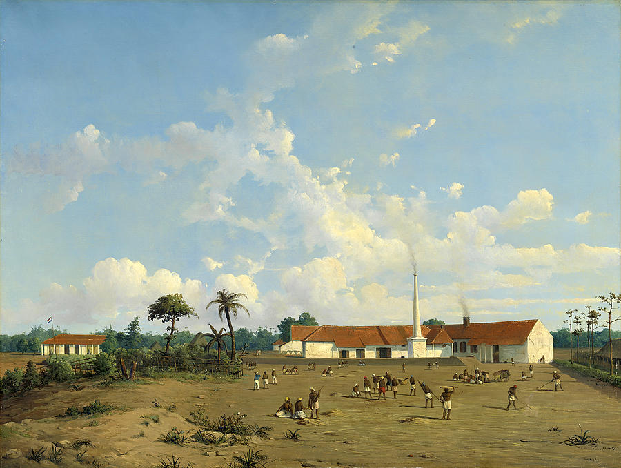 The Kemanglen Sugar Factory near Tegal or Tagal, Java Painting by Ab Salm