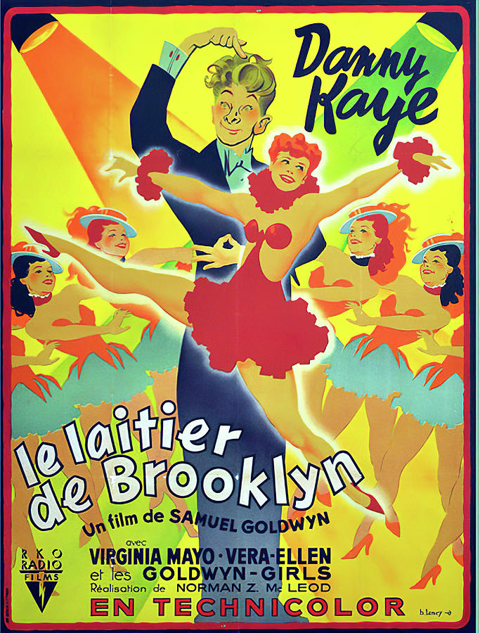Danny Kaye Mixed Media - The Kid From Booklyn, 1946 - art by Bernard Lancy by Movie World Posters