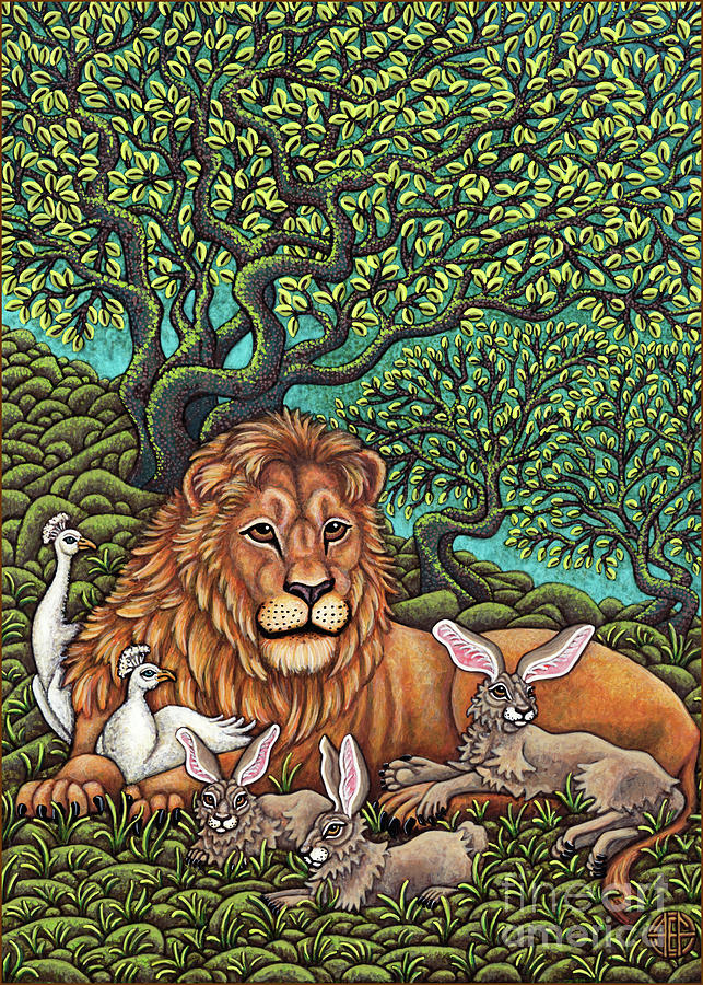 The Kindly Lion Painting by Amy E Fraser