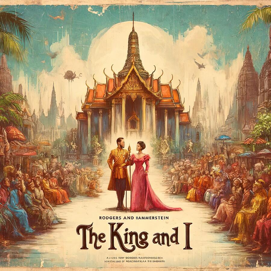 Movie Poster Digital Art - The King and I movie poster art by Retro Movie Posters Movie Poster Digital Art - The King and I movie poster art by Retro Movie Posters