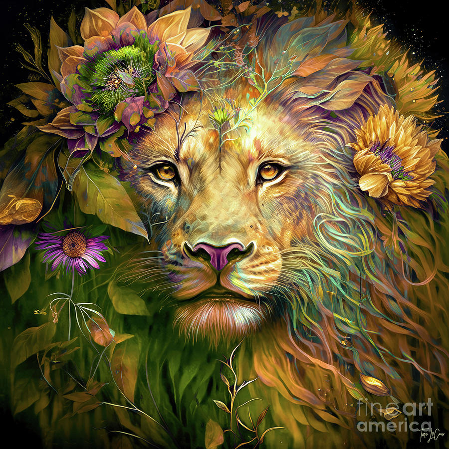 The King Of The Pride Painting by Tina LeCour