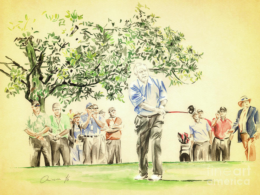 Arnold Palmer Painting - The King under Magnolia by Olivera Cejovic Arnold Palmer Painting - The King under Magnolia by Olivera Cejovic
