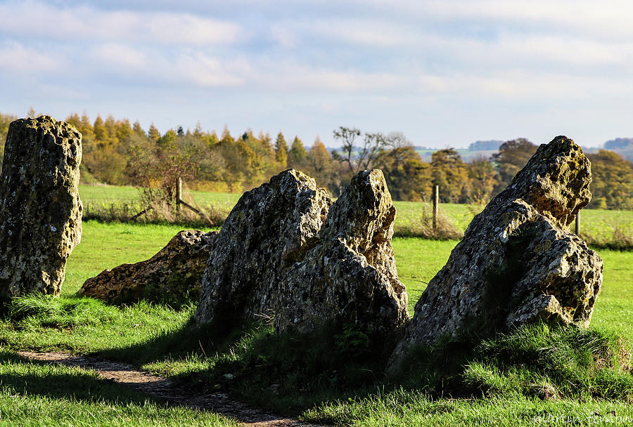 Cotswolds Photograph - The Kings Men kneeling at the Rollright stones. by Martin Fenton