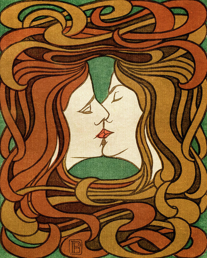 The Kiss, 1898 Painting by Peter Behrens - Fine Art America