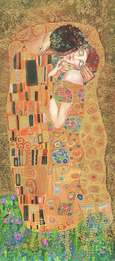 The Kiss after Klimt Painting by Kate Bedell