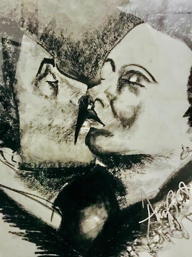 The Kiss Drawing by Angie ONeal
