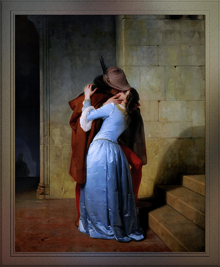 The Kiss by Francesco Hayez Painting by Rolando Burbon