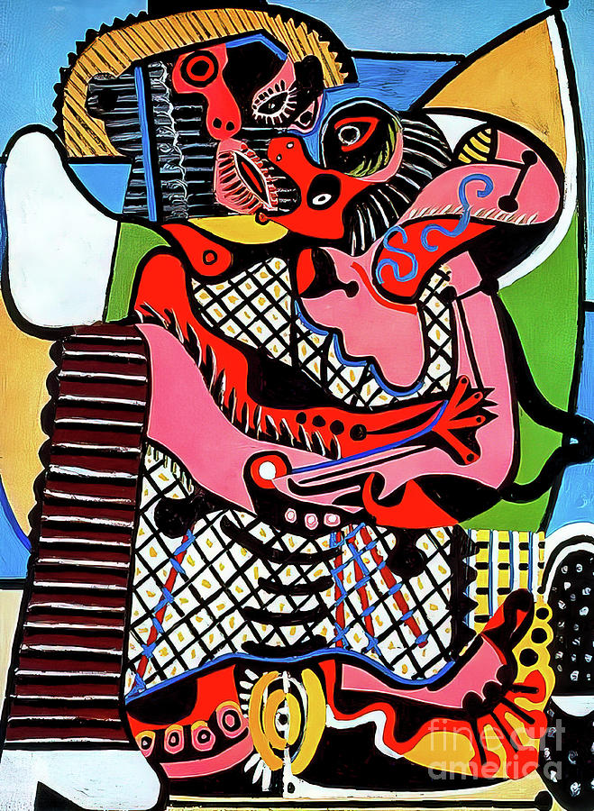 The Kiss by Pablo Picasso 1925 Painting by Pablo Picasso