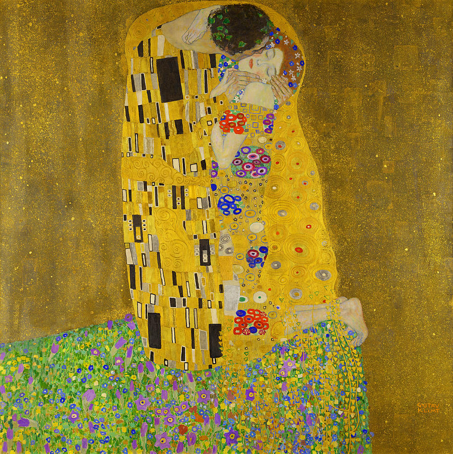 Gustav Klimt Painting - The Kiss  #2024 by Gustav Klimt