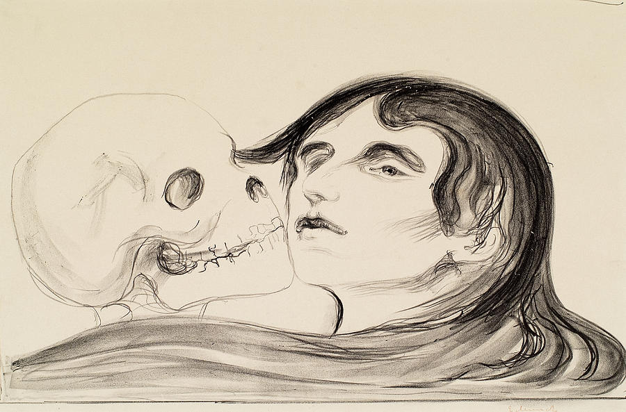 The Kiss Of Death Painting By Edvard Munch