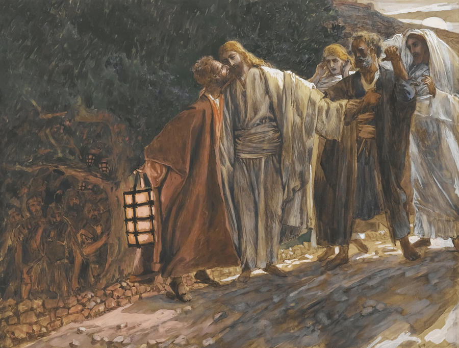 Impressionism Painting - The Kiss of Judas by James Tissot