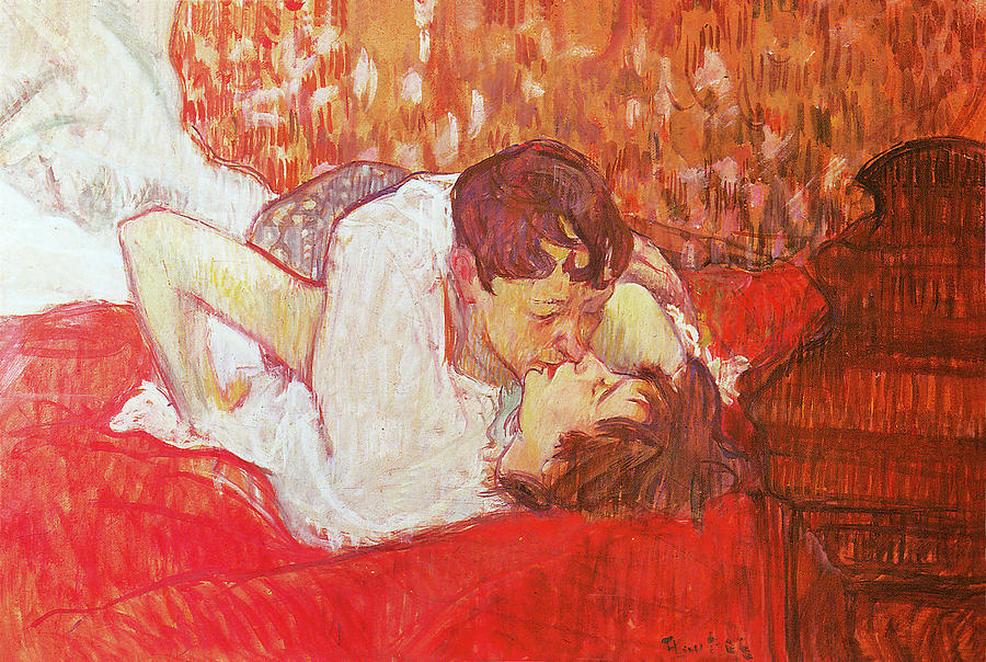 The Kiss Painting by Toulouse Lautrec