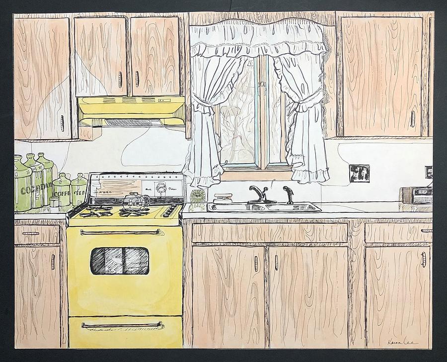 The Kitchen Window Drawing by Karen Lee Hanson - Fine Art America