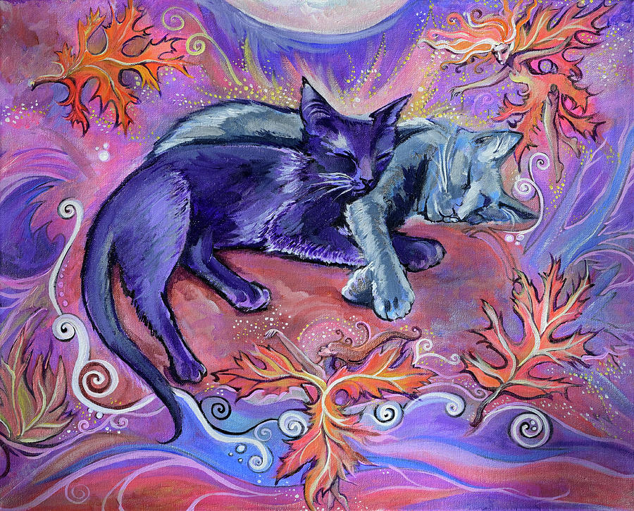 The Kittens Dream Painting by Katherine Nutt