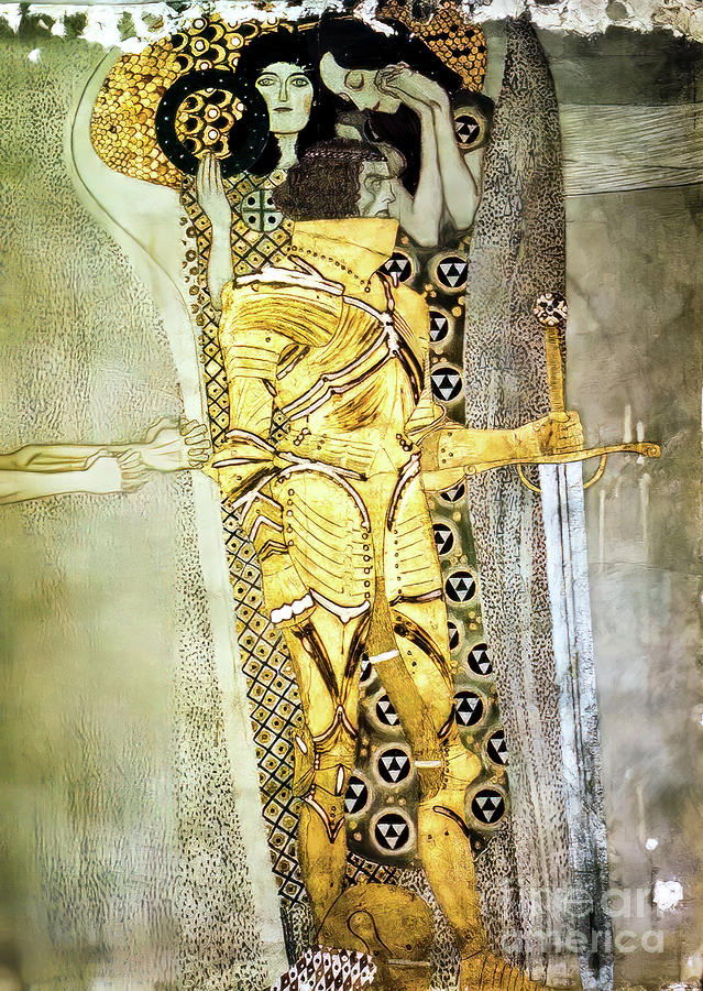The Knight by Gustav Klimt 1902 Painting by Gustav Klimt