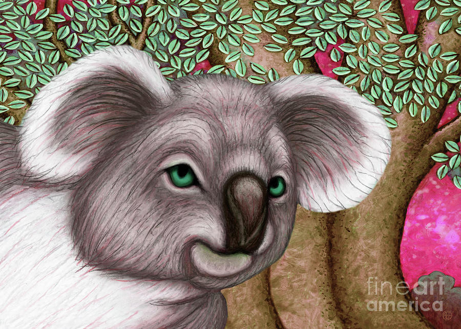 The Koala Tree Painting by Amy E Fraser