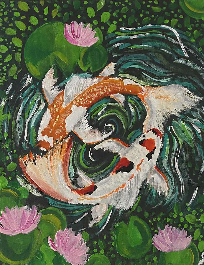 The Koi Pond Painting by Gabrielle Curlee - Pixels