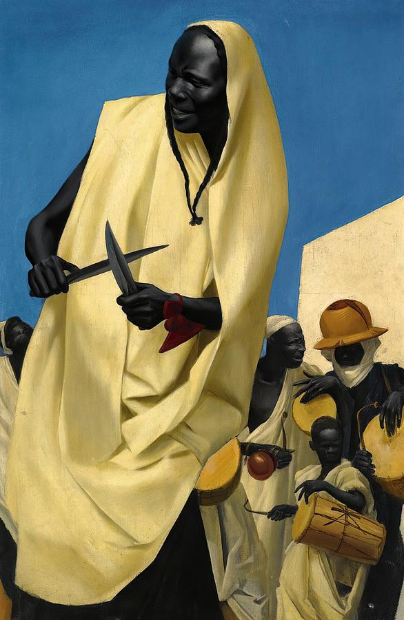 The Kuli-Kuta Dance Niamey Painting by Alexandre Yevgenievich Jacovleff