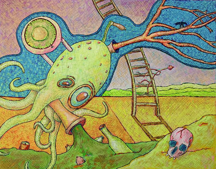 The ladder to success Painting by Ronald Walker