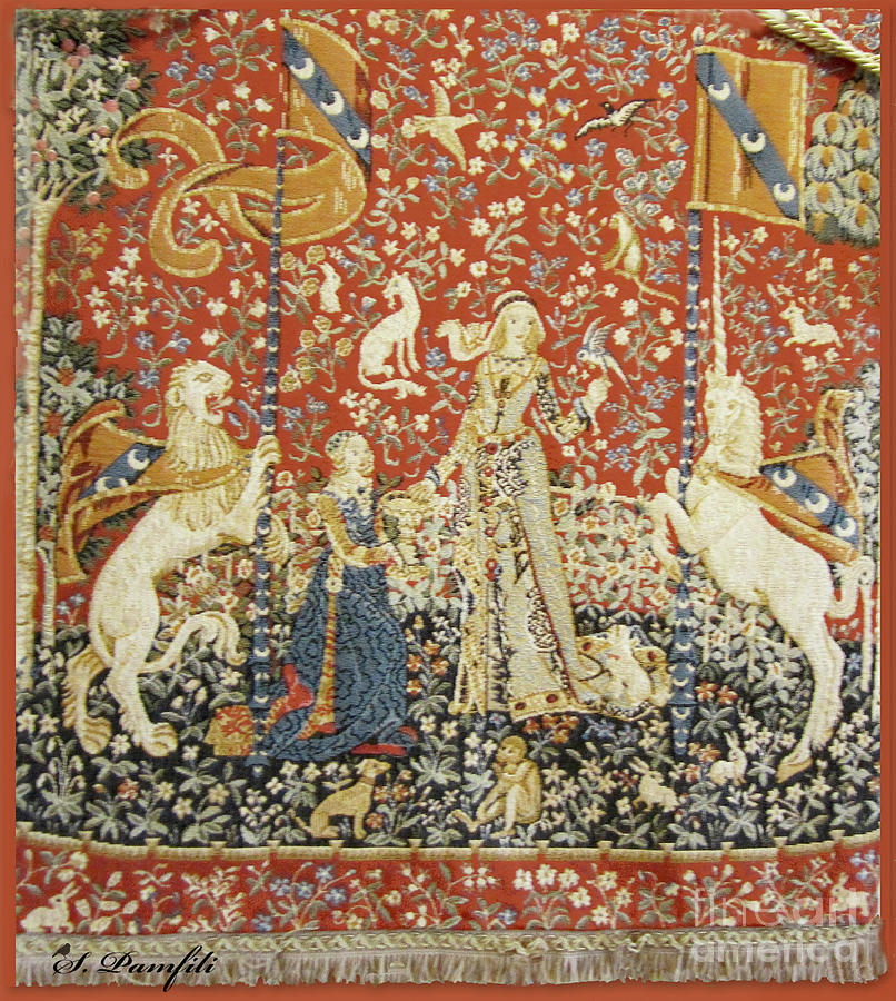 The Lady and the Unicorn Tapestry - Textile by Sabina Pamfili - Fine ...