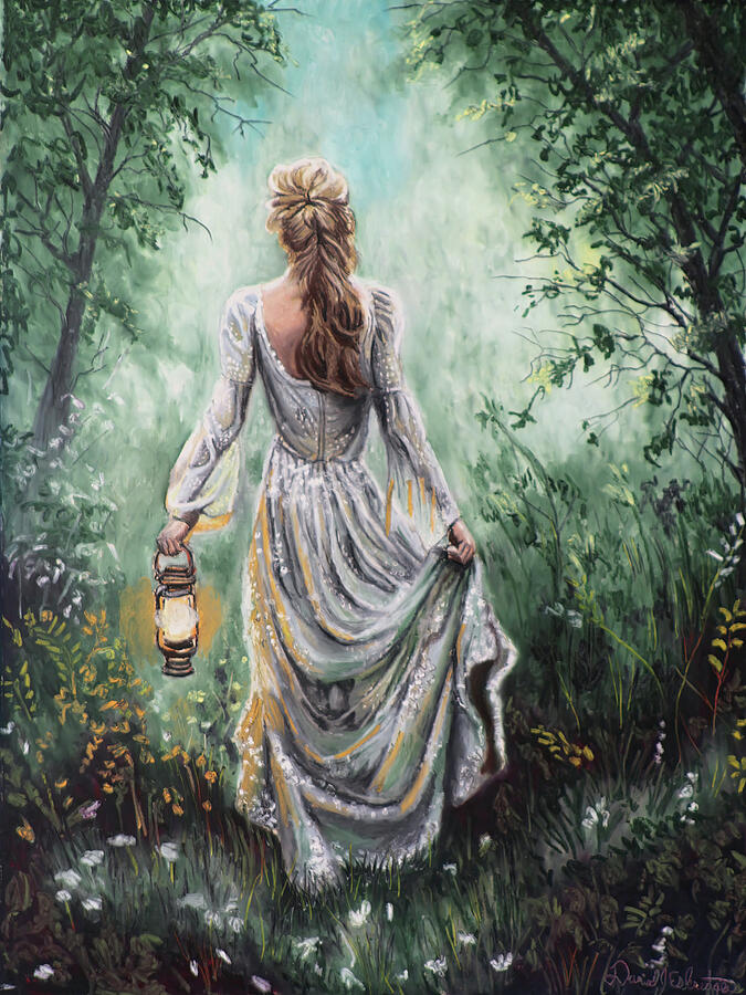 The Lady in White Drawing by Daniel Eskridge The Lady in White Drawing by Daniel Eskridge