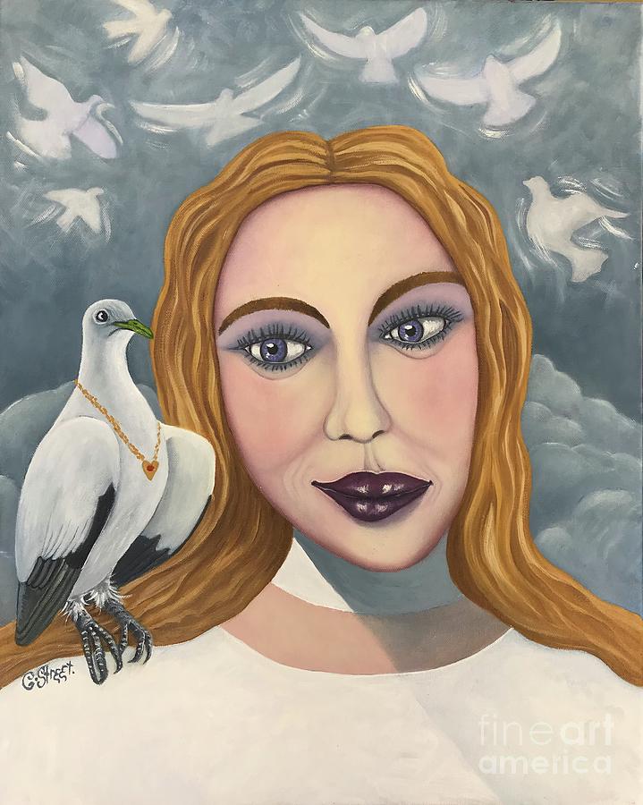The Lady Of The Doves Painting