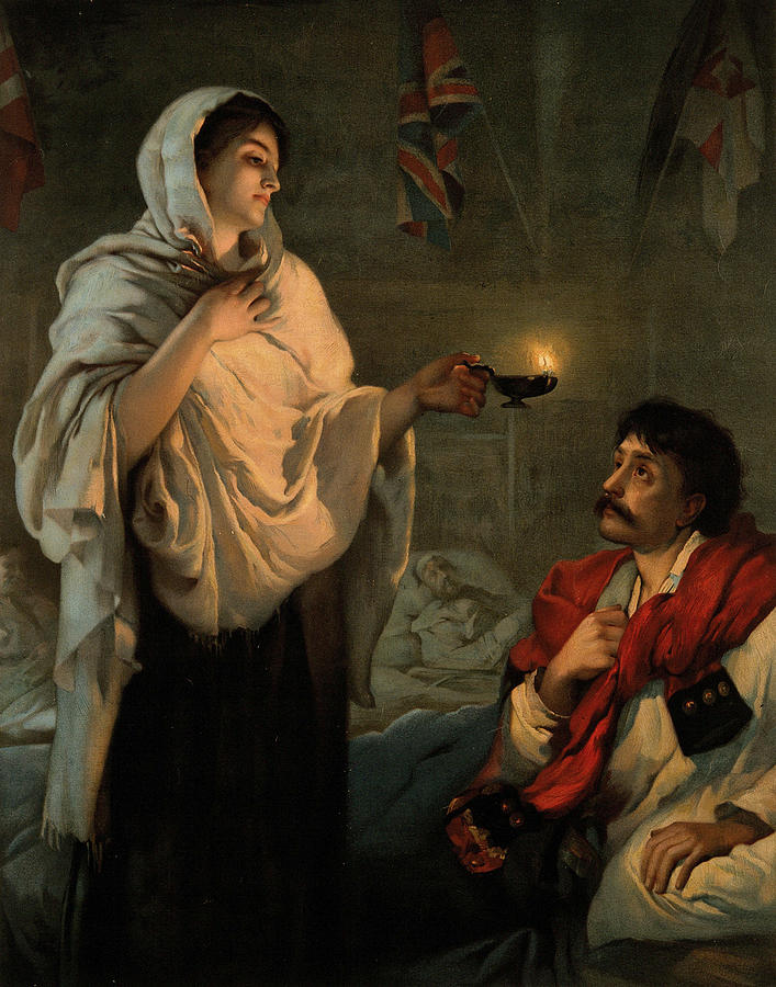 The Lady with the Lamp Florence Nightingale Painting by Henrietta Rae