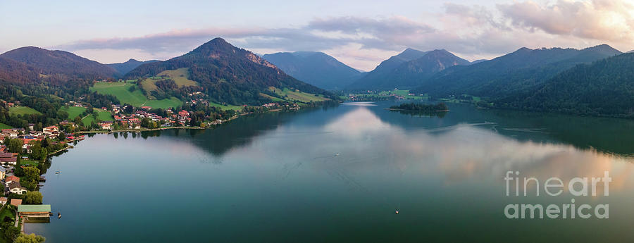 The lake and the Alps Photograph by Hannes Cmarits