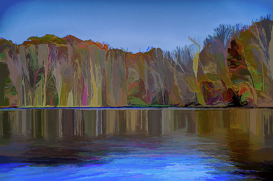 The Lake at Ramapo in Acrylic Photograph by Alan Goldberg