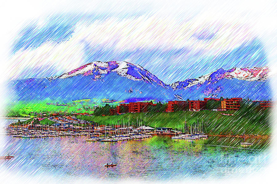 The Lake Dillon Marina Digital Art by Kirt Tisdale
