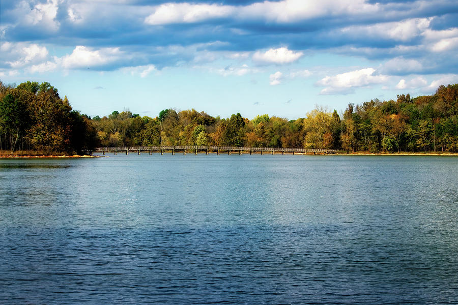 The Lake In Autumn Photograph