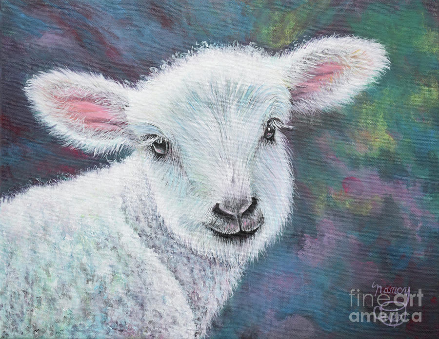 The Lamb Painting by Nancy Cupp