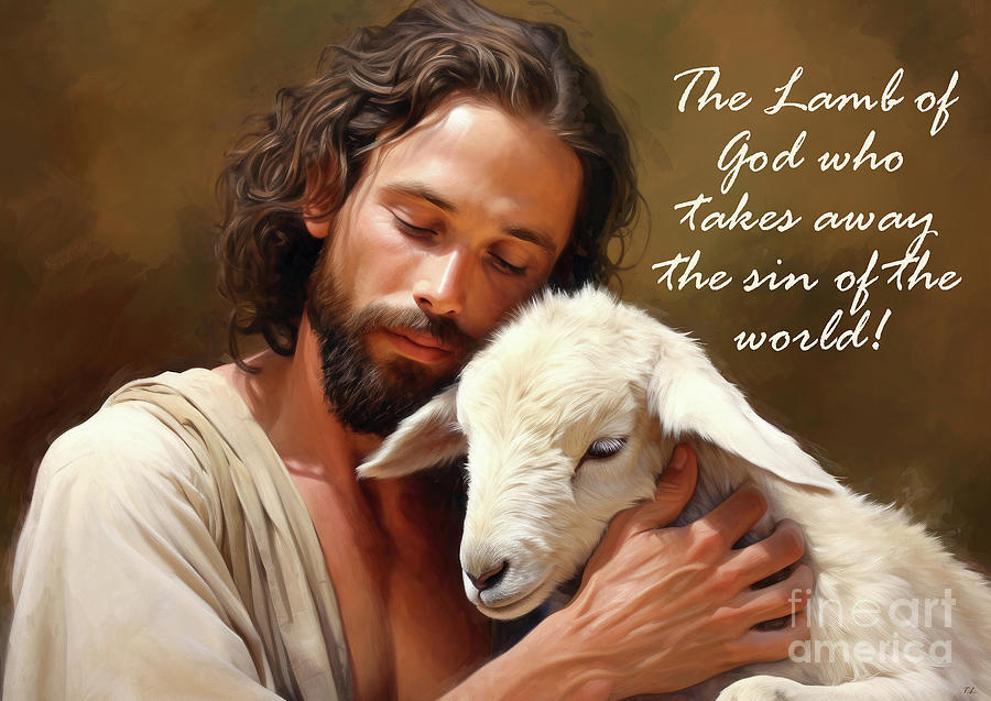 The Lamb Of God  Painting by Tina LeCour