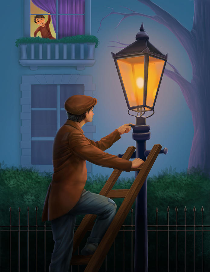 The Lamplighter Digital Art by Lydia Walker - Pixels