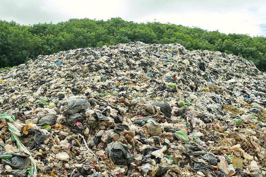 The largest landfill in from the city, Pollution Photograph by Cherdchanok Treevanchai