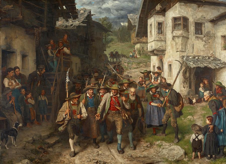 The Last Contingent Painting by Franz von Defregger